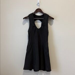 Anthropologie Daily Practice Black Sleeveless Scoop Back Dress